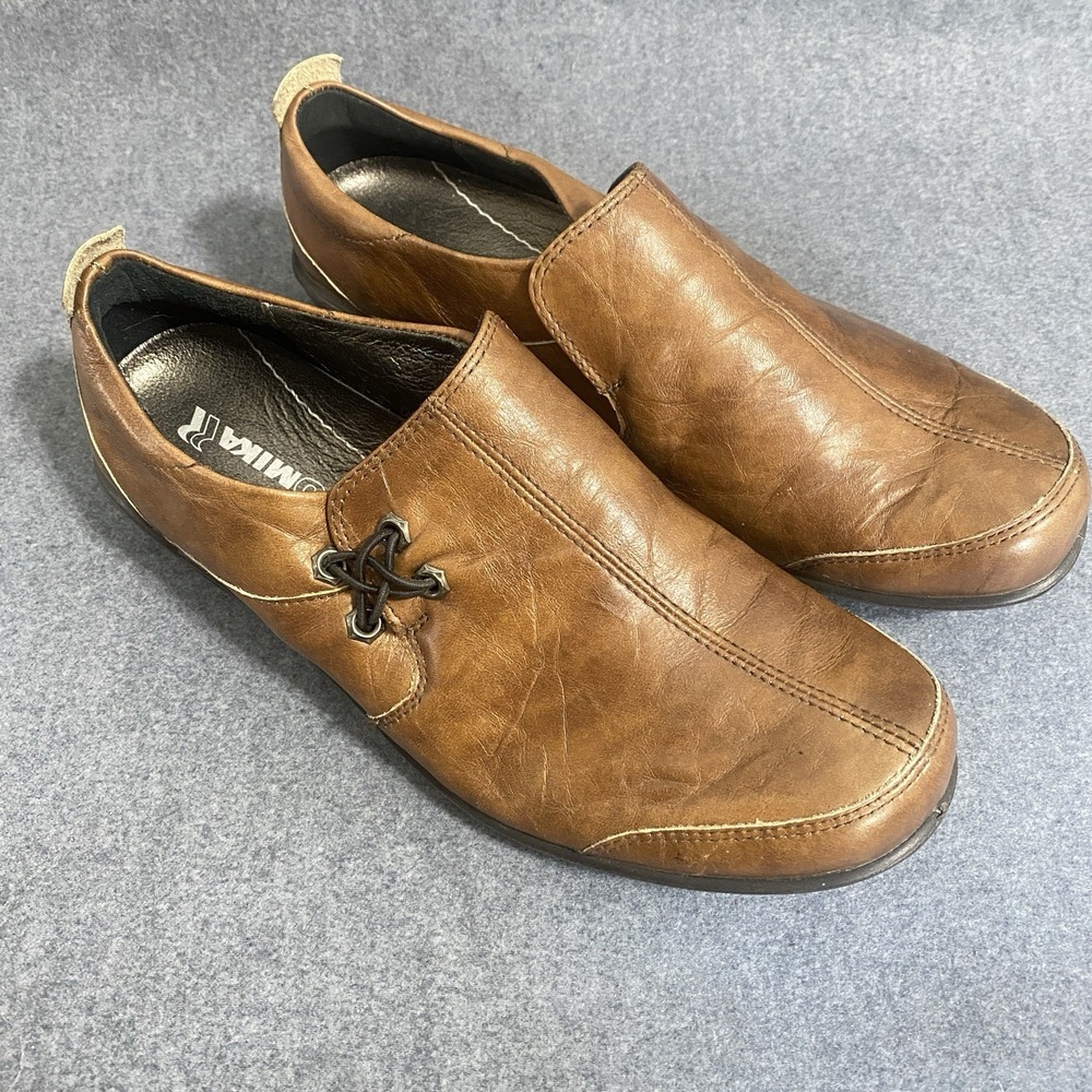 Romika Shoes Womens 39 Loafers Slip On Brown Leather‎ Low Top Round Toe Casual
